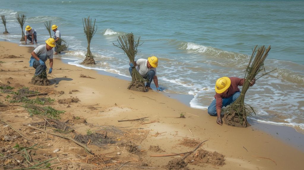 Trồng cây dự án lấn biển